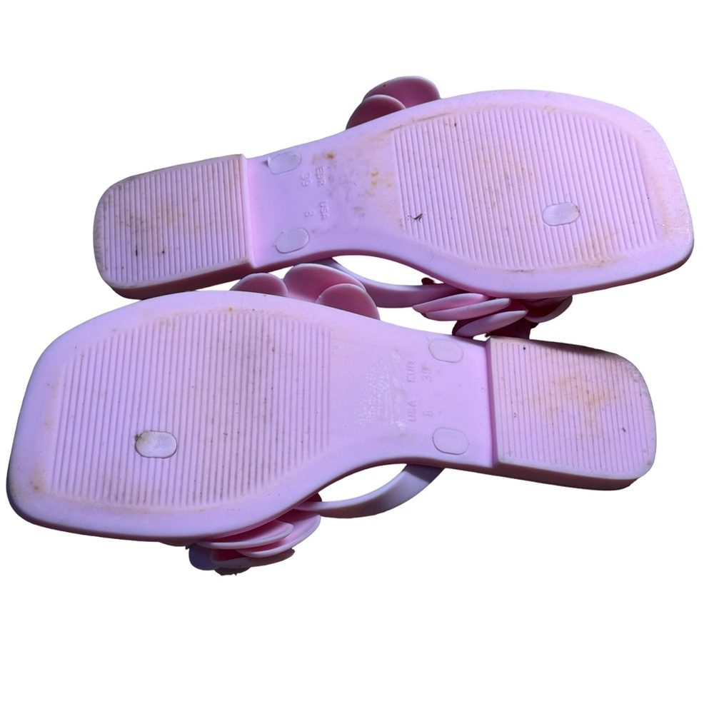 Jeffrey Campbell Pink Floral Sandals Womens Size 6.5 Summer Chic Designer Shoes - Picture 5 of 5